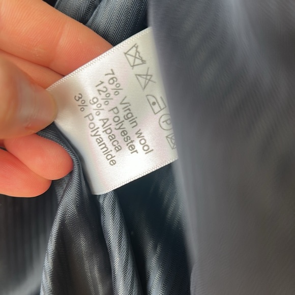 Repose AMS girls size 6 peacoat wool mohair alpaca blend red plaid - Picture 6 of 8